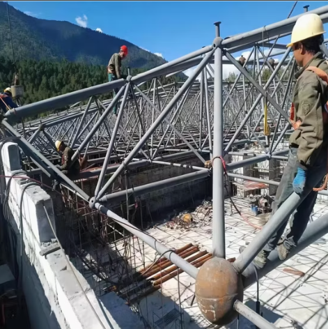 Steel Truss Space Frame Structure for The Construction of a Grand Theater with a Steel Space Grid.