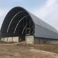 Steel Truss Steel Space Frame Structure Space Frame for Steel Space Grid Industrial 90-Meter Span Coal Yard Project