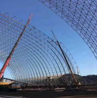 Space Frame Steel Structure for Construction of 126-Meter Span Project of Steel Space Grid Power Plant