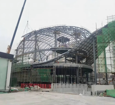 Steel Space Grid Structure for Circular Power Plant Project with Truss Space Frame"