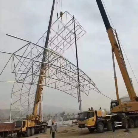 Space Frame for Steel Space Grid Industrial Double-Span Coal Shed Project of 193 Meters